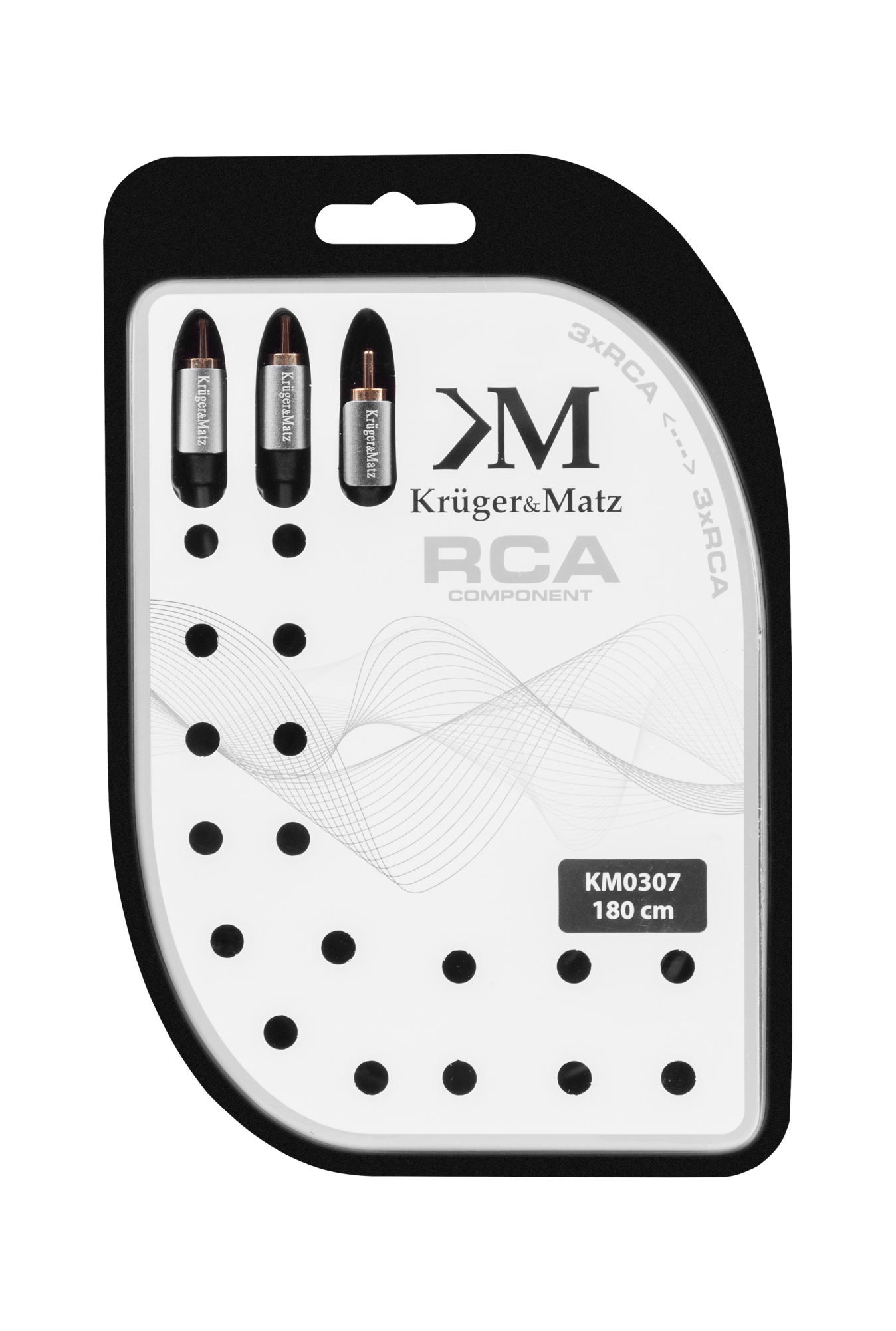 Audio laidas 3rca-3rca komponentinis kabelis 1,8 m kruger&matz