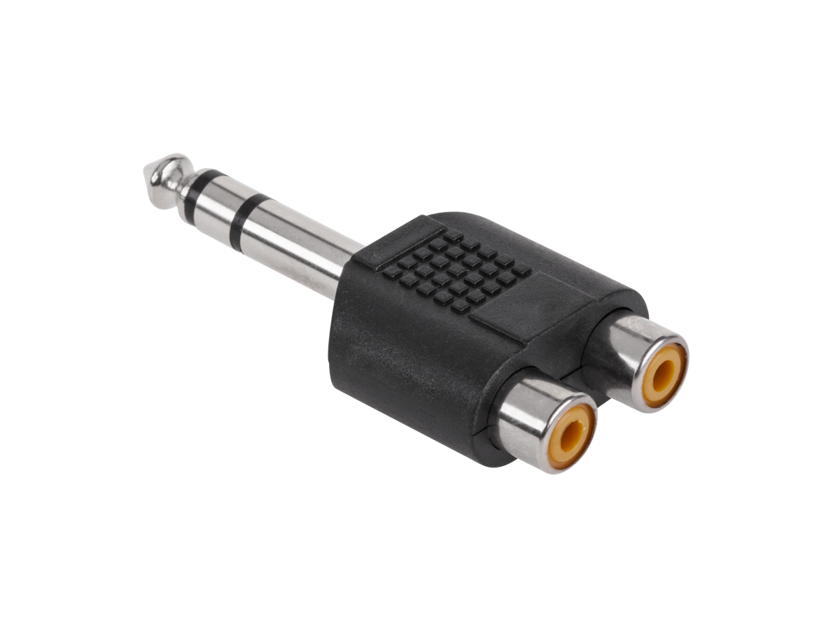 Priedas kištukinė jungtis 6.3 st.-2xgn.rca