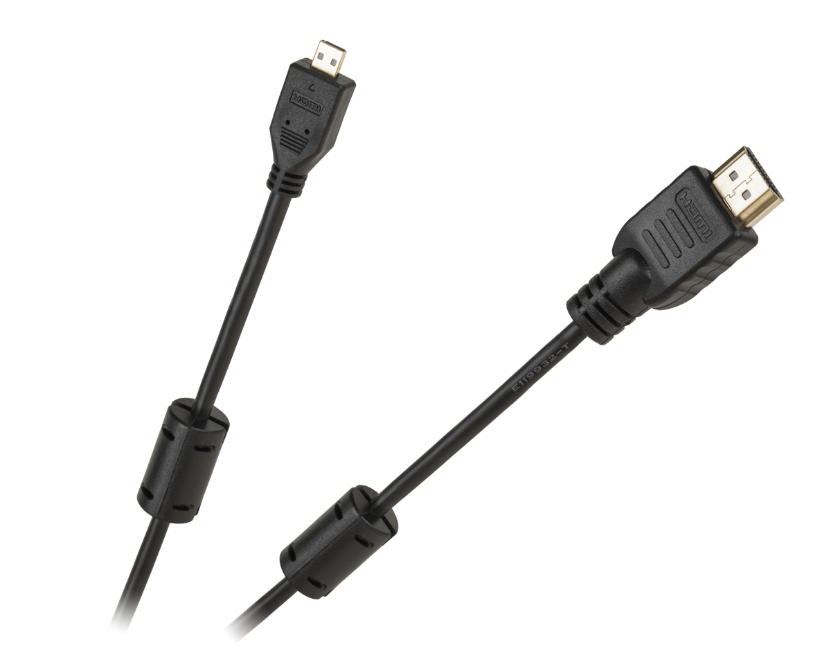 Hdmi laidas kabelis hdmi kištukas a tipo - micro hdmi kištukas d tipo 