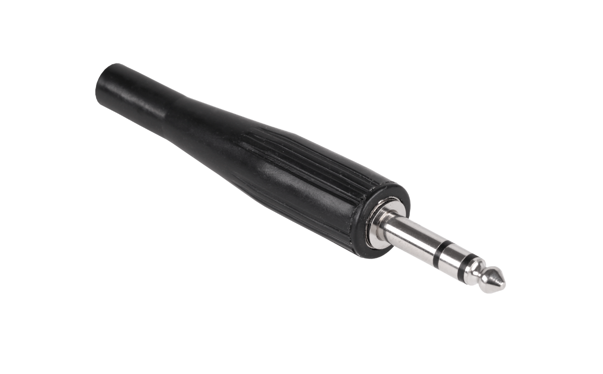 Stereo jungtis jack 6.3 mm juoda