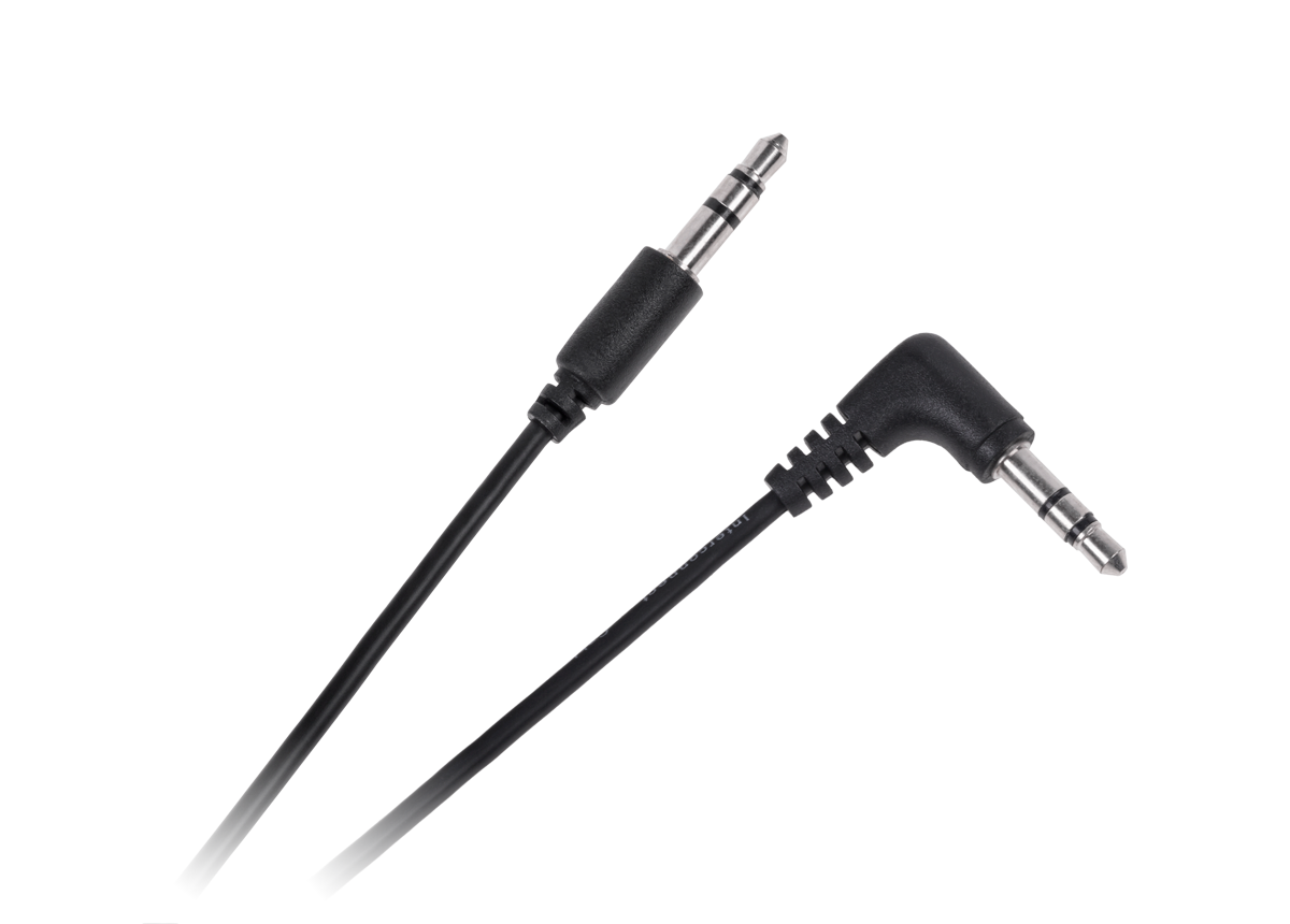 Audio laidas kabelis jack 3.5 kištukas - jack 3.5 kištukas 0,5 m stačiakampis cabletech standartas