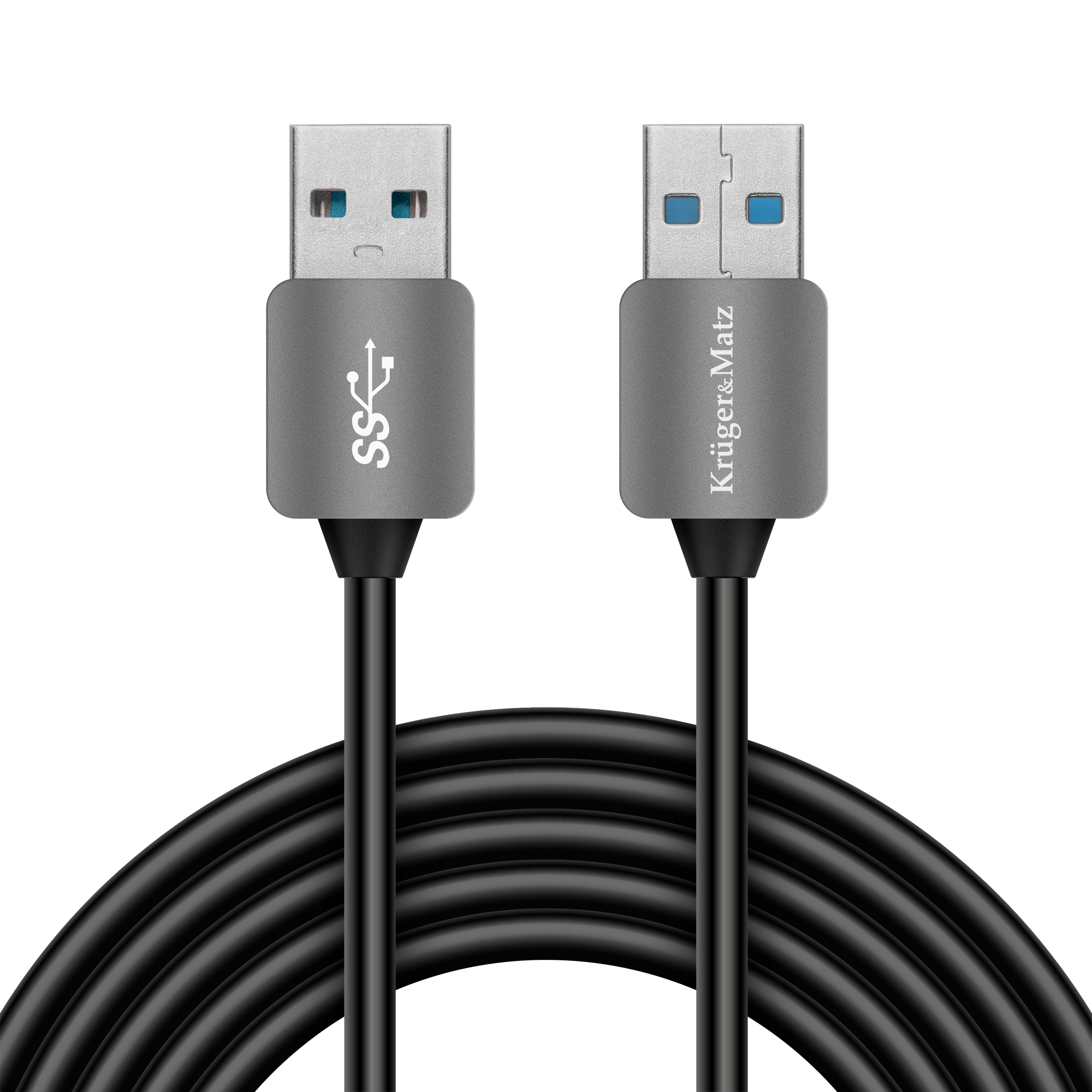 Usb 3.0 kištukas į kištuką 1 m ilgio kruger&matz kabelis