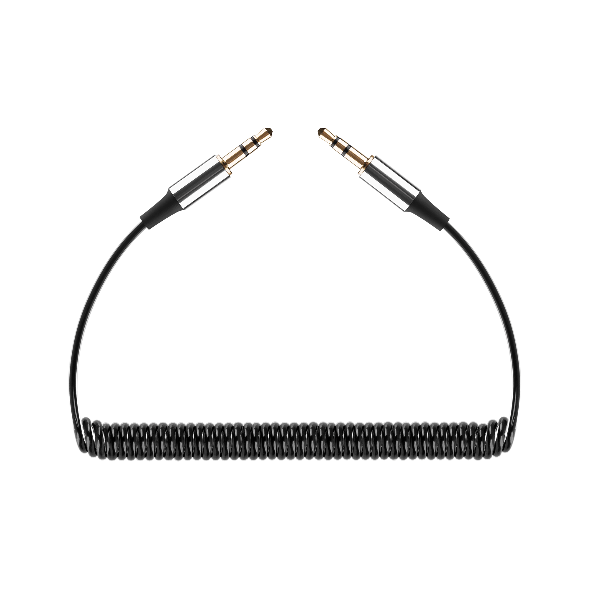 Audio laidas garso kabelis jack 3,5 kištukas - rebel spiralinis 100 cm