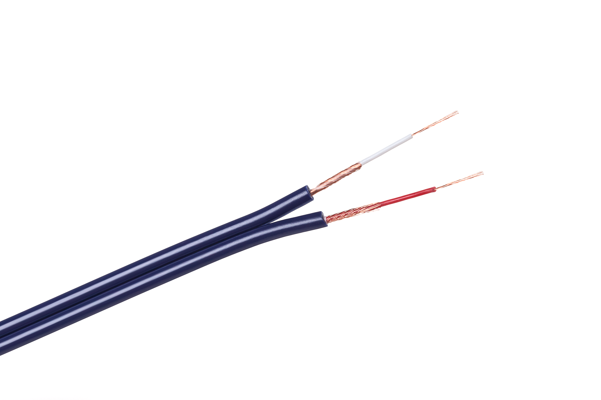Maitinimo laidas kabelis 2 x rca-4 mm mėlynos spalvos