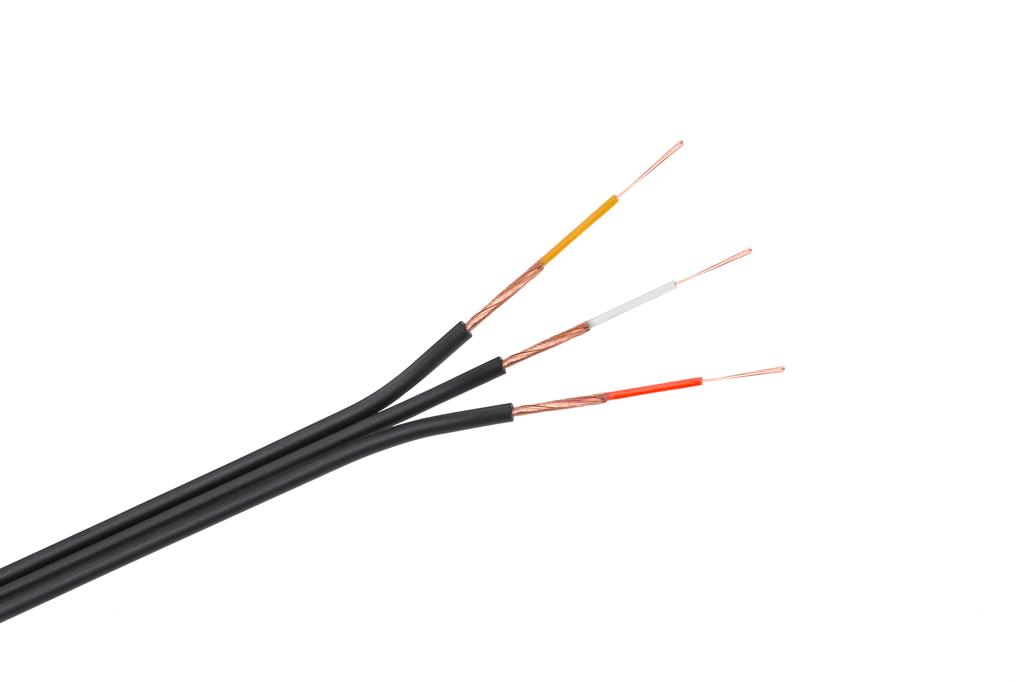 Maitinimo laidas kabelis 3 x rca , juodas