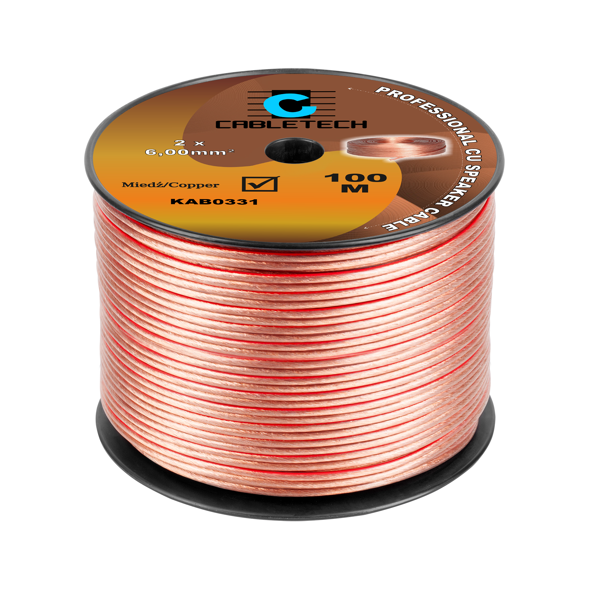 Audio laidas 6 mm garsiakalbio kabelis