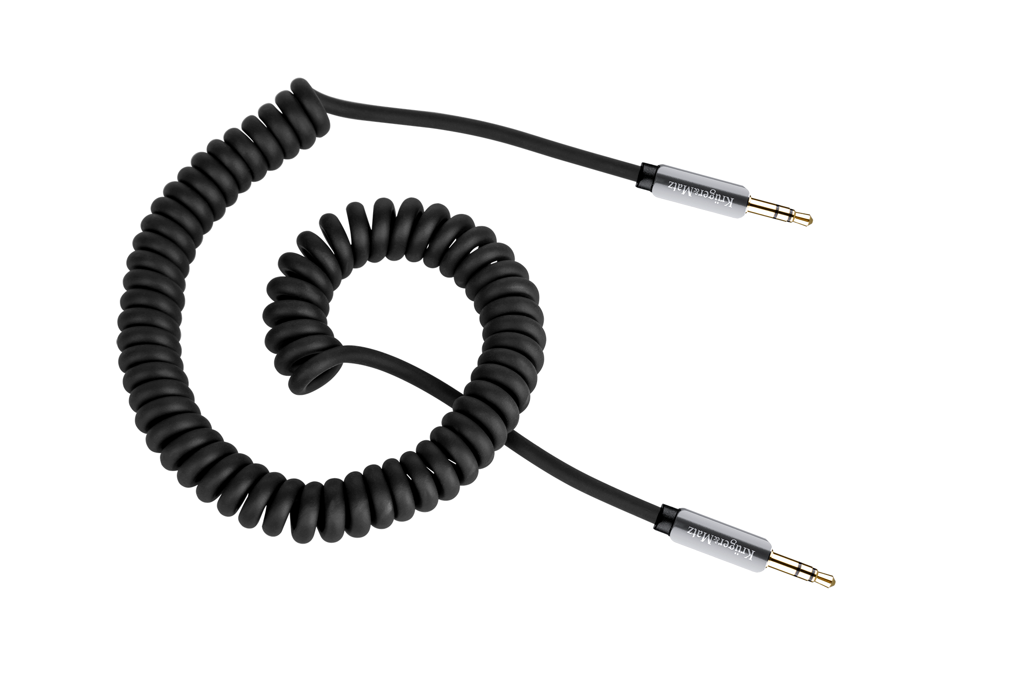 Audio laidas stereo jack 3,5 kištukas - kištukas 1,5 m kruger&matz spyruoklinis kabelis