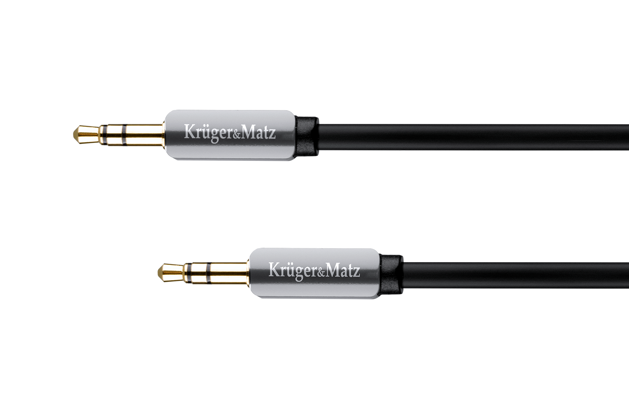 Audio laidas stereo jack 3,5 kištukas - kištukas 1,5 m kruger&matz spyruoklinis kabelis