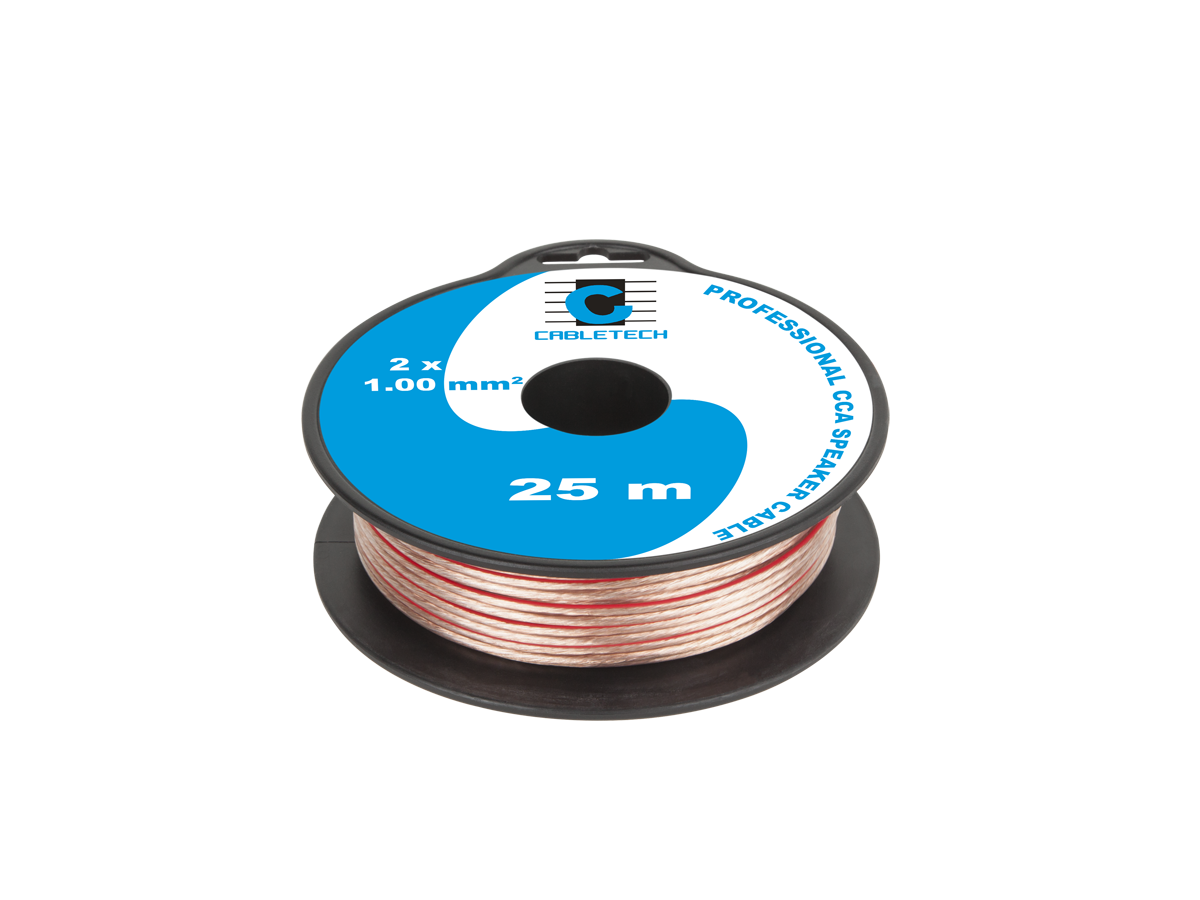 Cca 1,0 mm garsiakalbio kabelis 25 m