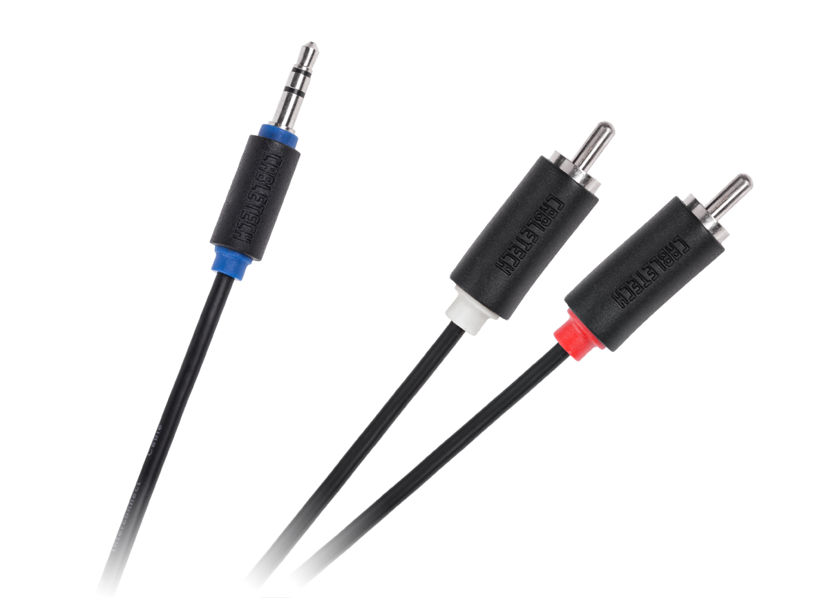 Audio laidas 3,5-2rca lizdo kabelis 5 m