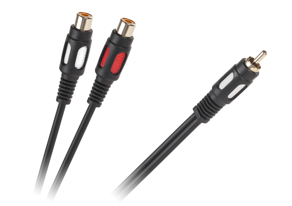 Audio laidas kabelis 1rca-2 rca lizdai 25 cm