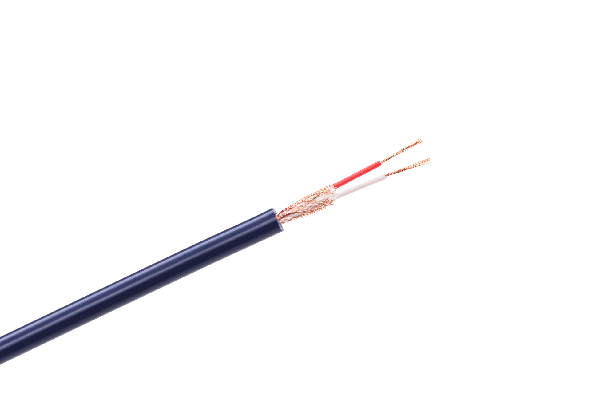 Audio laidas Stereofoninio mikrofono kabelis 6 mm, mėlynas