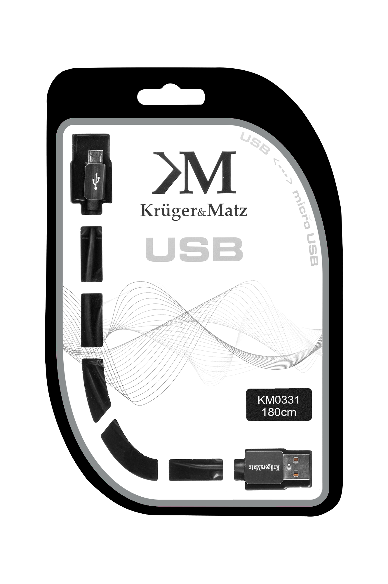 1,8 m ilgio kabelis iš usb į micro usb kištuką kruger&matz