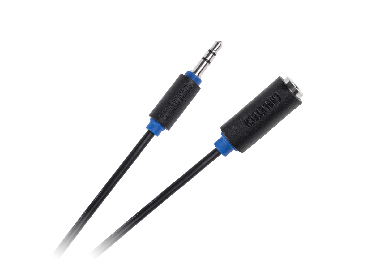 Audio laidas kabelis jack 3.5 kištukinis lizdas 5 m cabletech standartas