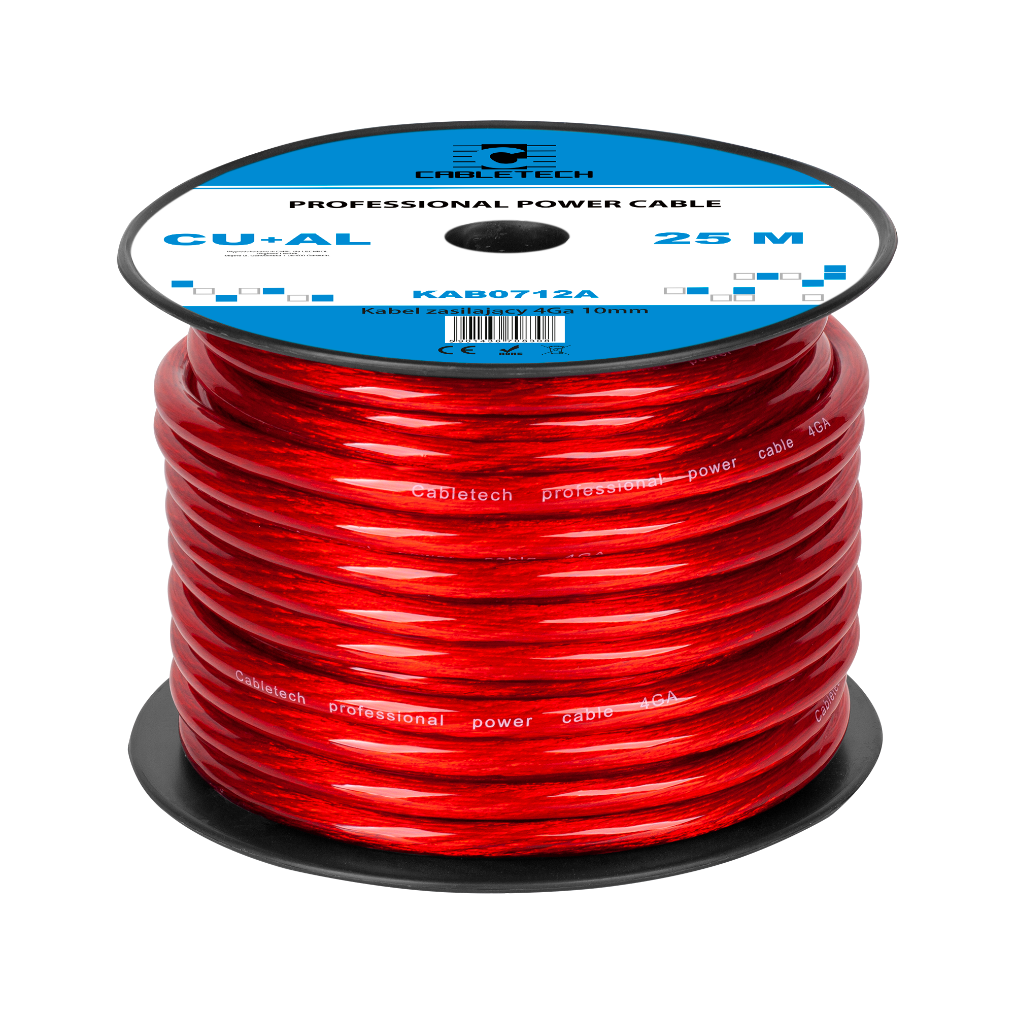Automobilinis kabelis, 4ga od10mm cu+al
