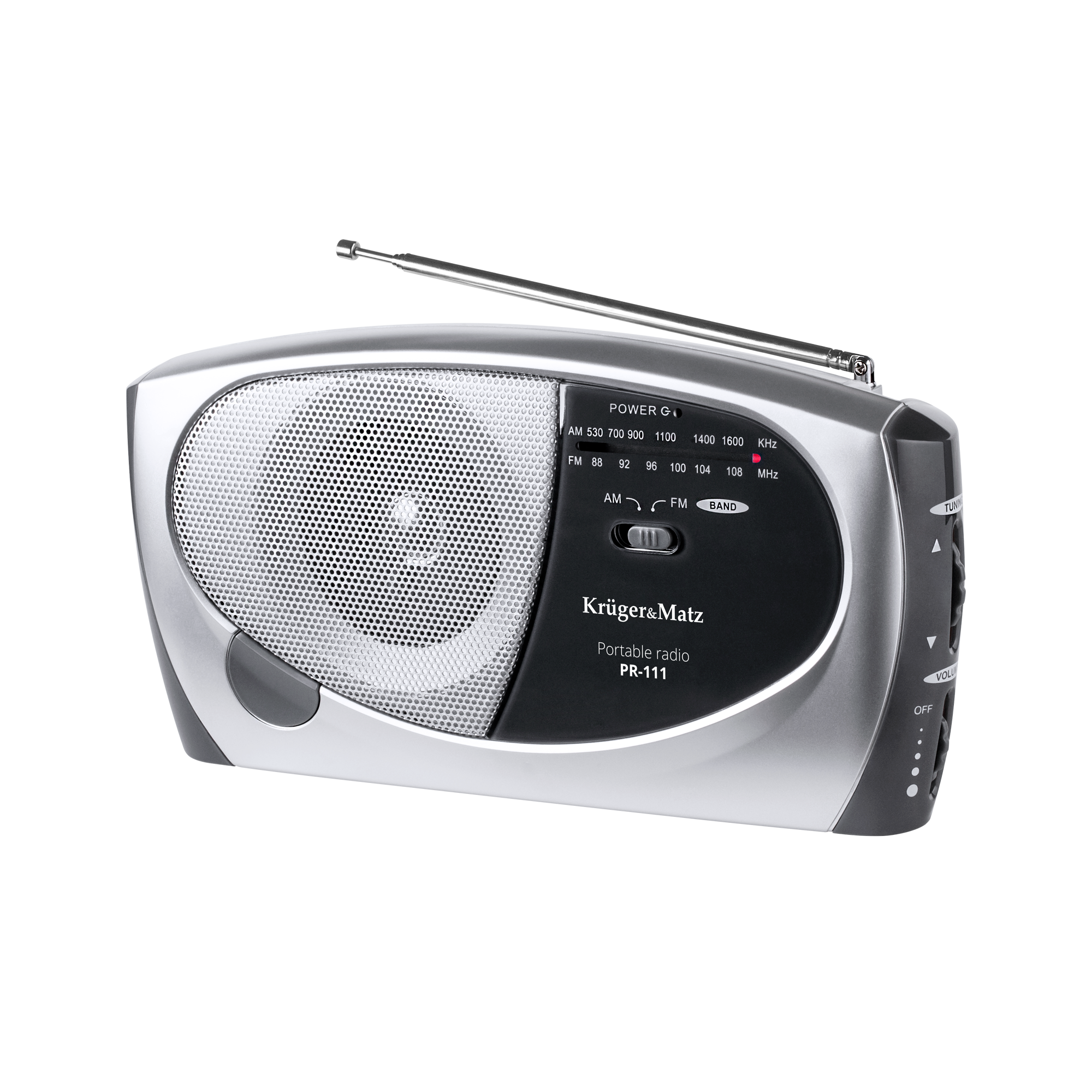 Radijo imtuvas am / fm nešiojamas radijo imtuvas kruger&matz modelis pr-111