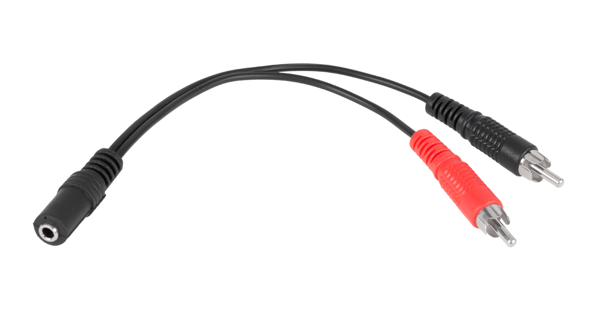 Kabelio lizdas 3,5-2xrca 20 cm