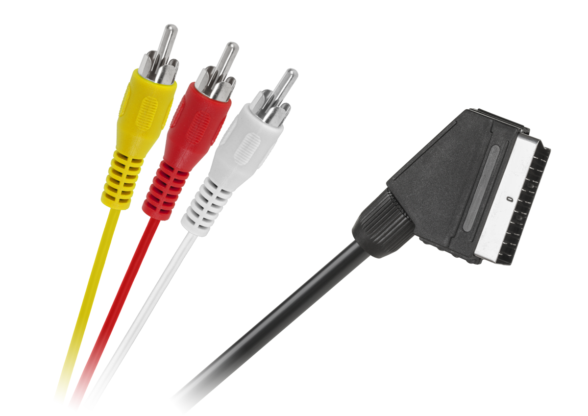 Audio laidas euro kabelis - 3 x rca 1,5 m