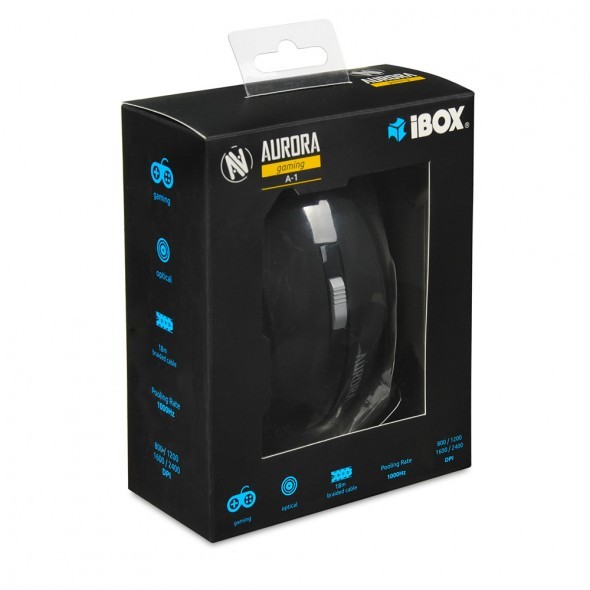 Žaidimų pelė ibox aurora a-1, juoda
