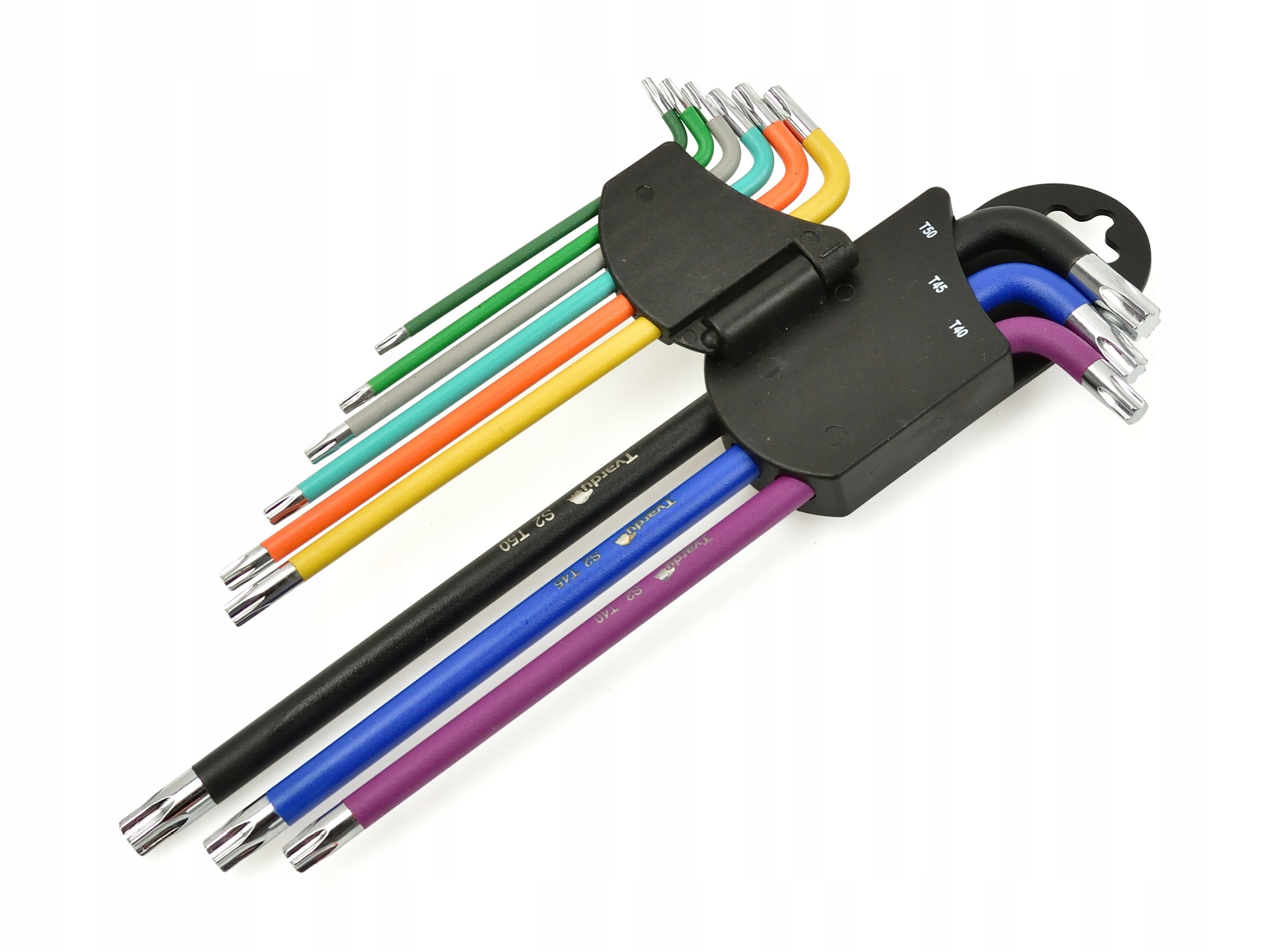 Raktai TORX 9vnt. T10-T50 ilgi, S2 (T00123)