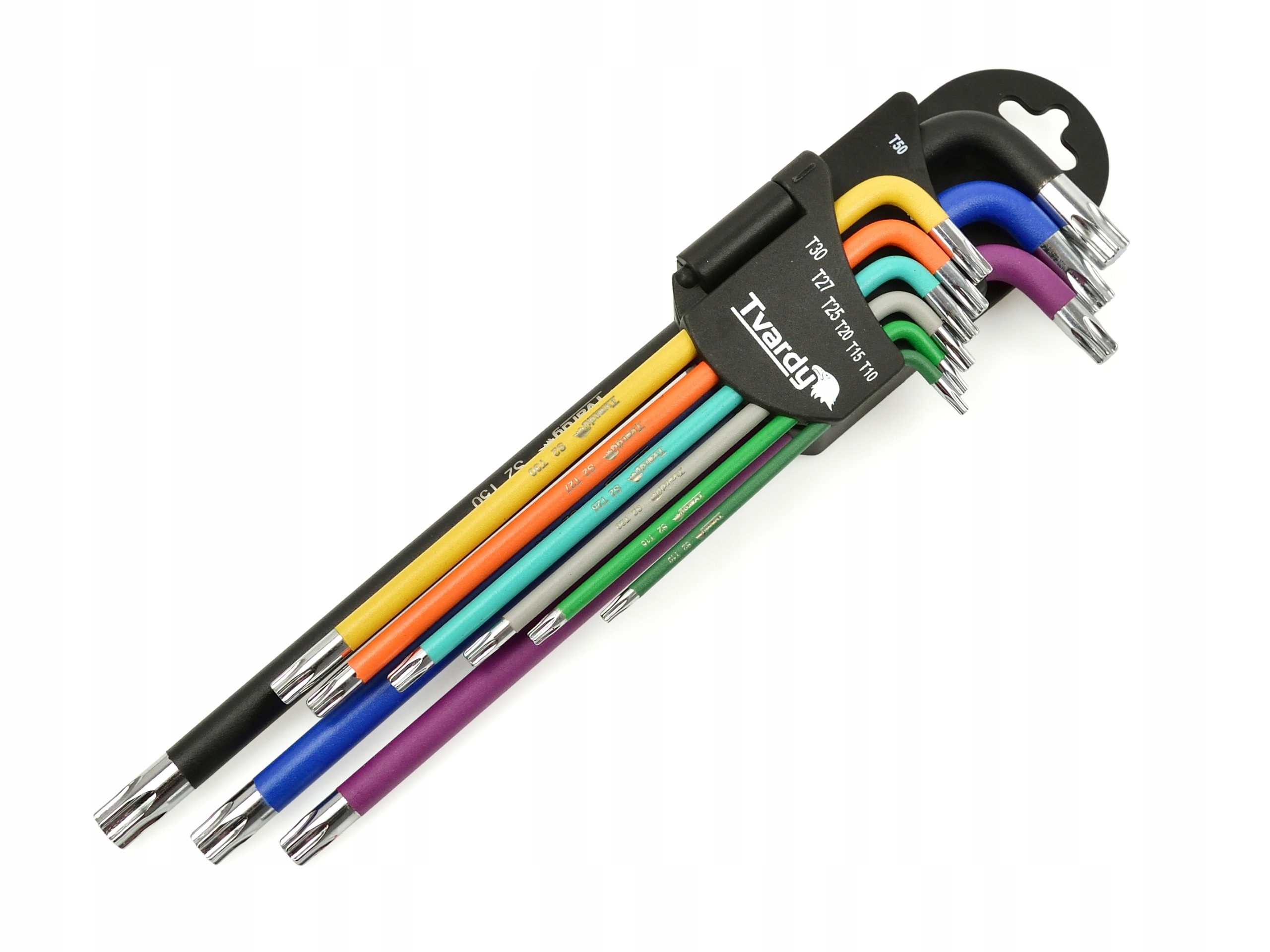 Raktai TORX 9vnt. T10-T50 ilgi, S2 (T00123)