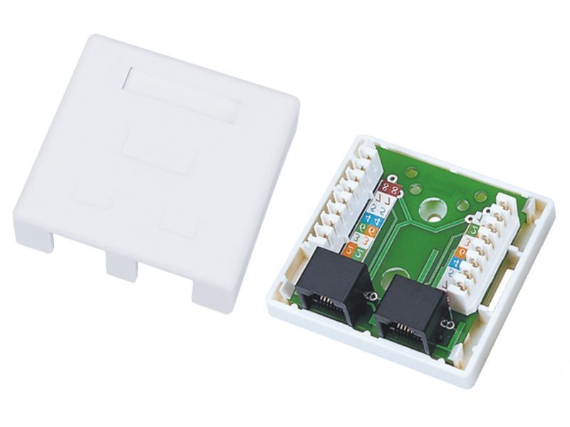 Alantec gn011 tinklo jungiamoji dėžutė cat6 balta