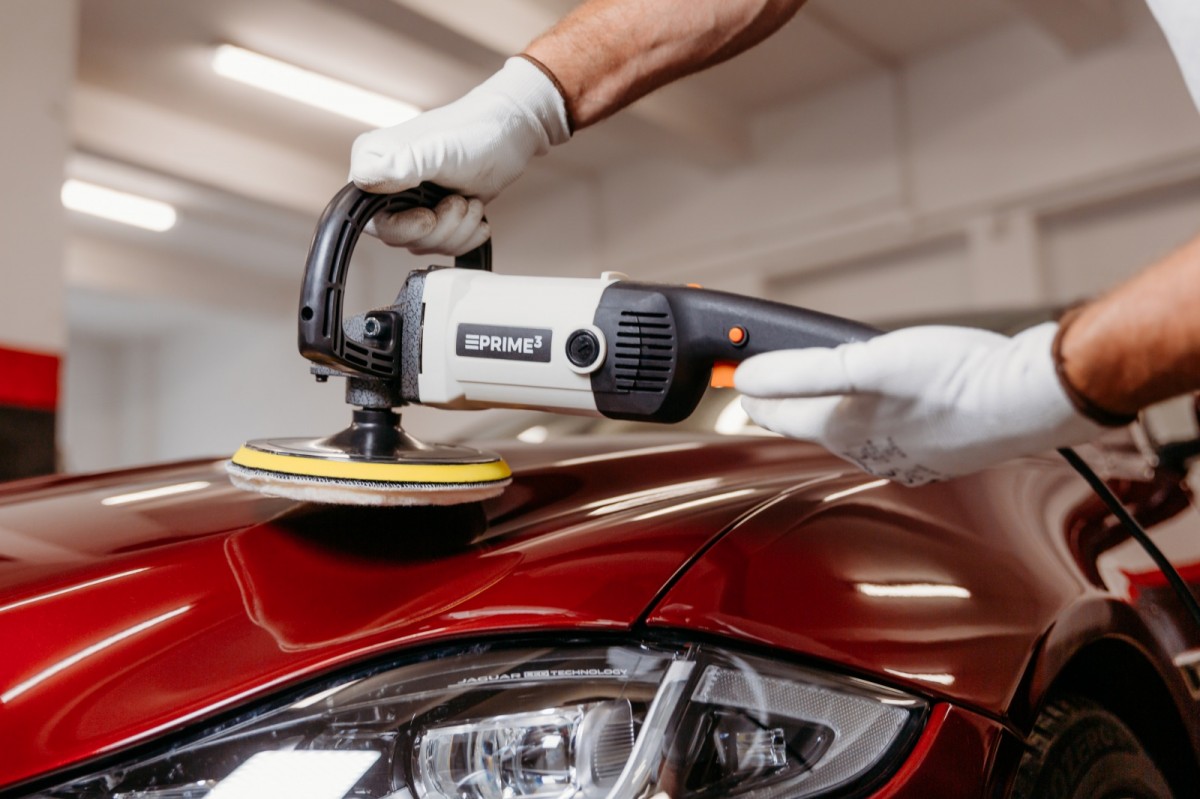 Automobilių poliruoklis Prim3 1600 w be akumuliatoriaus