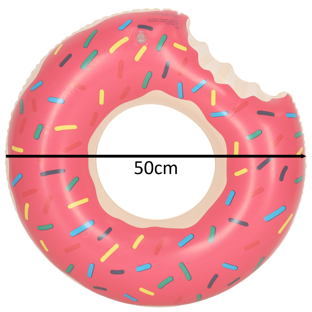 Pripučiamas ratas donut, 50 cm, rožinis