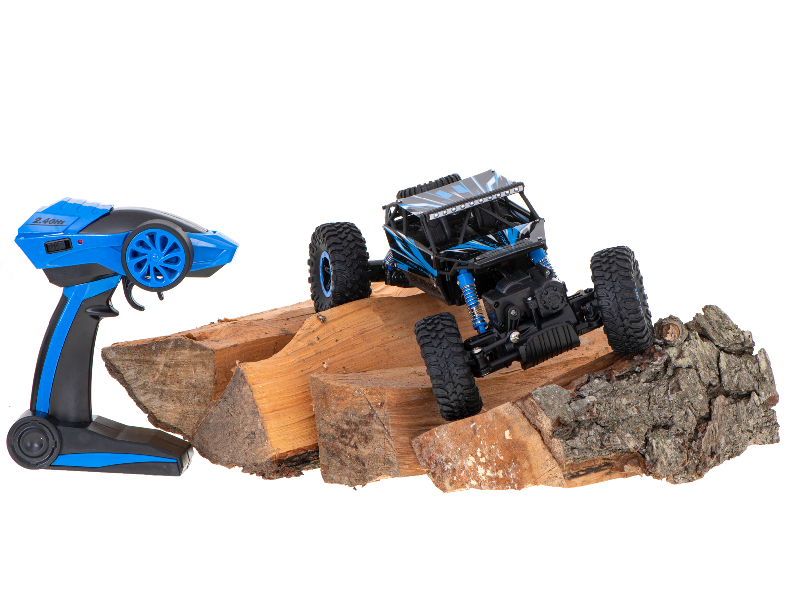Rc automobilis rock crawler hb 2.4ghz 1:18 mėlynas