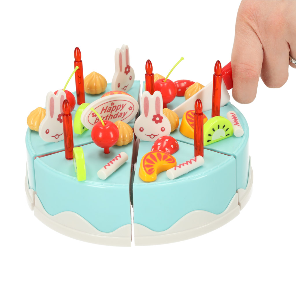 Žaislinis gimtadienio tortas su indais