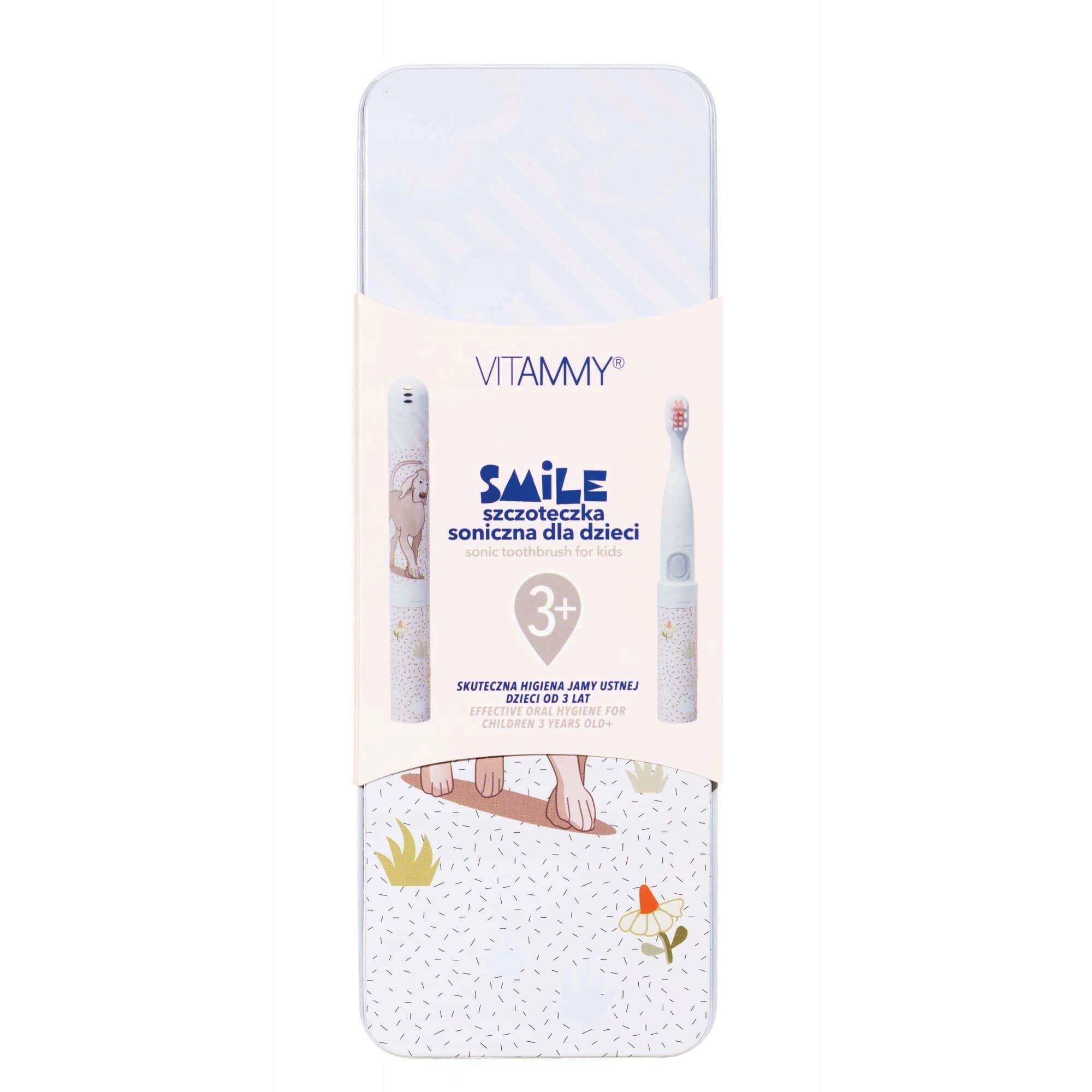 Vitammy smile soninis dantų šepetėlis vaikams 3+ su dėklu
