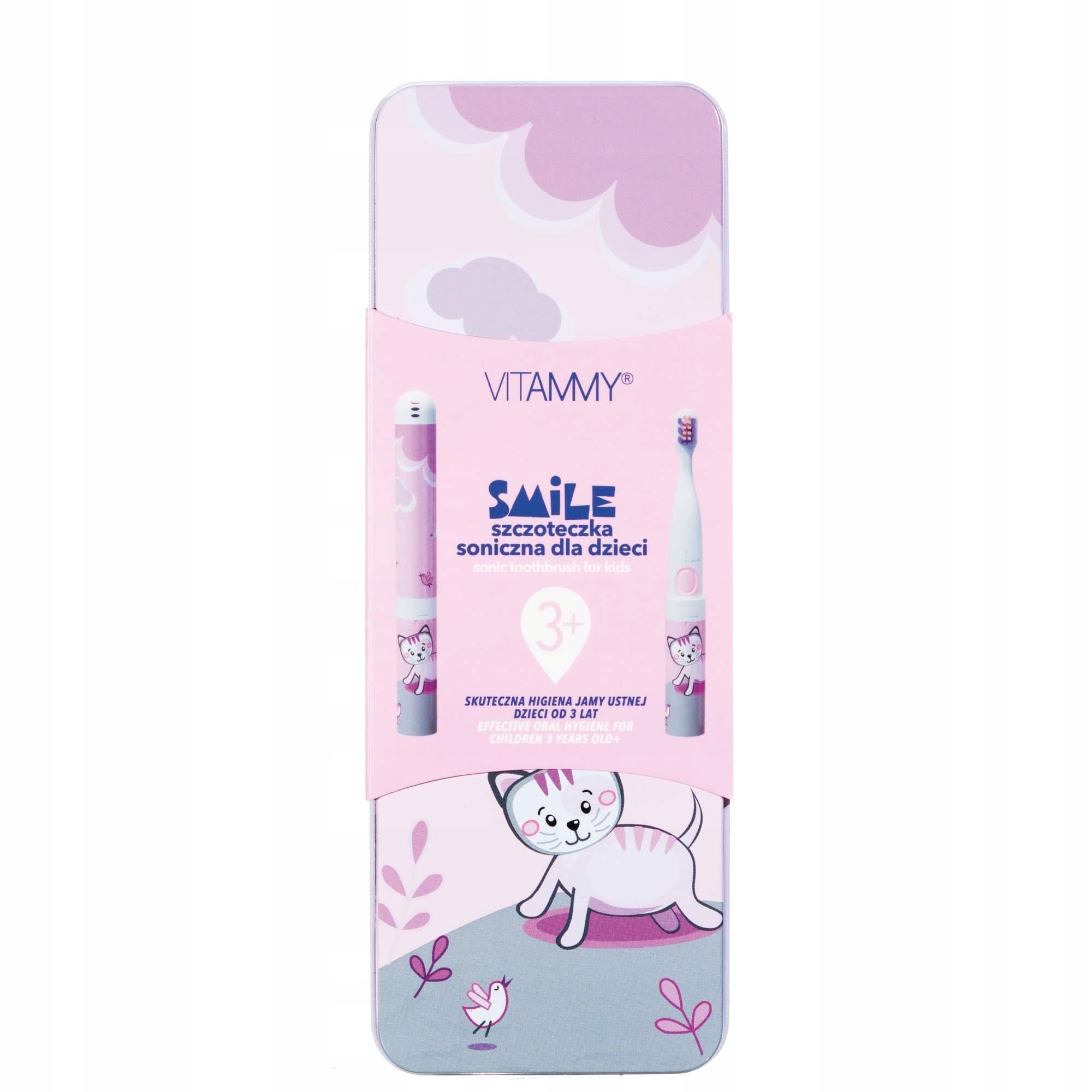 Vitammy smile soninis dantų šepetėlis vaikams 3+ su dėklu
