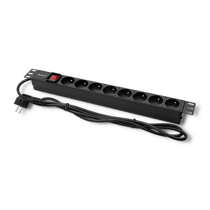 Maitinimo juosta šaltinis skirtas stovui 19'' 1u 16a 8xfrench 2m qoltec