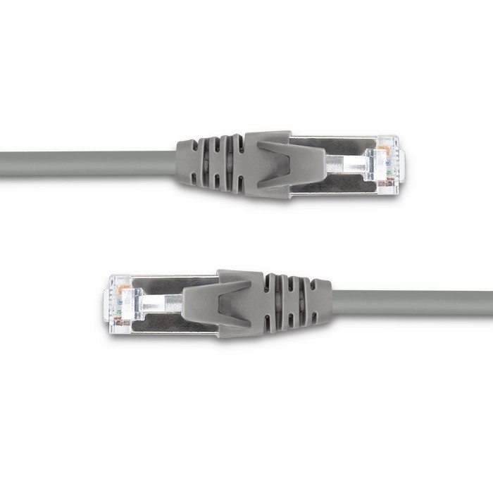 Tinklo laidas kabelis sujungimo ftp cat5e 2 x rj-45 5 m didelės spartos auksinis ekranuotas qoltec