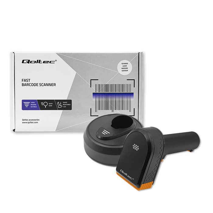 Brūkšninių kodų skaitytuvas qoltec 50878 belaidis 1d/2d