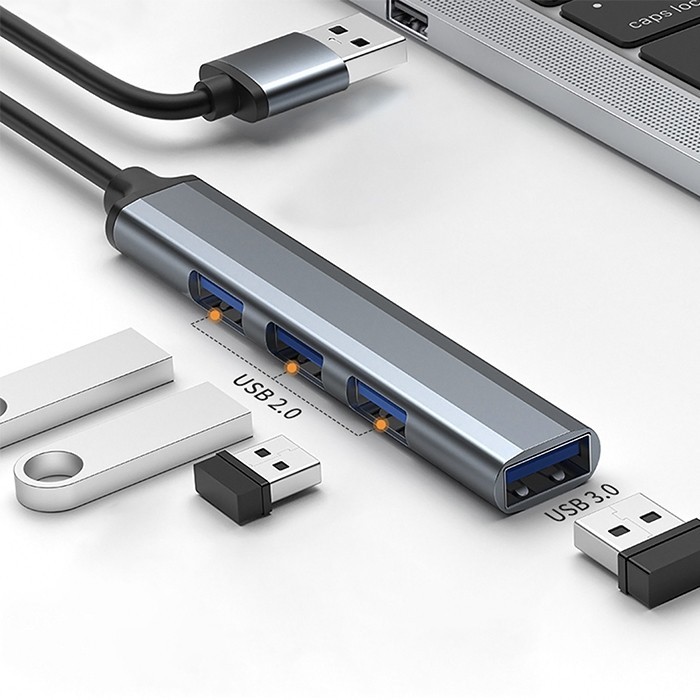 Centratorius adapteris usb 3.0 4in1 3x 2.0 qoltec