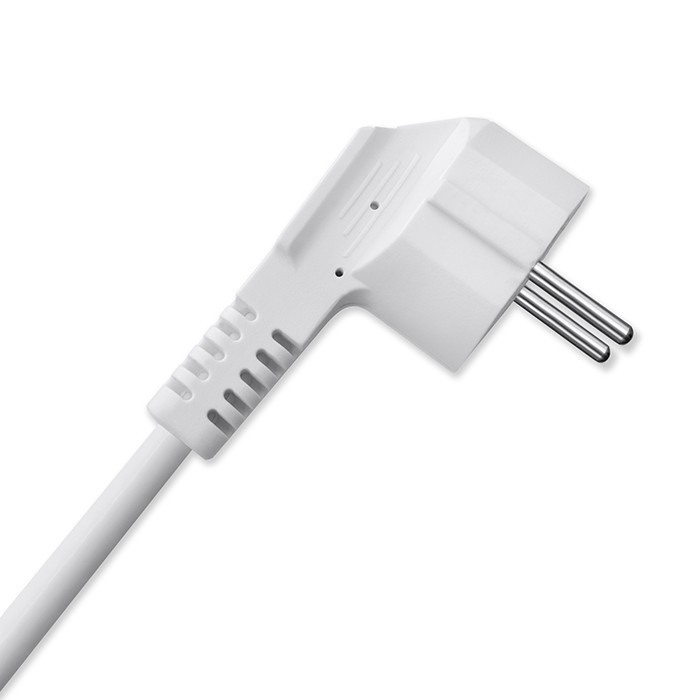 Maitinimo 6v1 prailginimo kubas su apšviestu jungikliu qoltec 3x ac 2x usb 1x usb-c pd 20w baltas kabelis 2 m