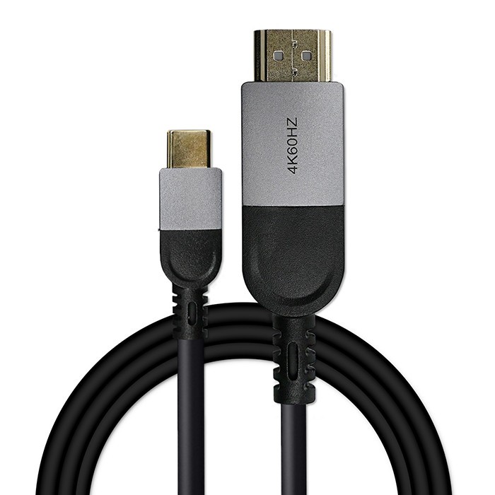 Hdmi laidas qoltec usb-c ir hdmi didelės spartos 4k 60 hz 32awg 2 m adapterio kabelis