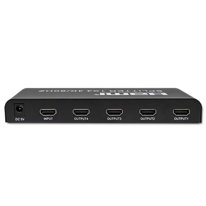 Qoltec 51799 aktyvus hdmi skirstytuvas 4 x hdmi 4k x 2k | 6gb/s | 60 hz