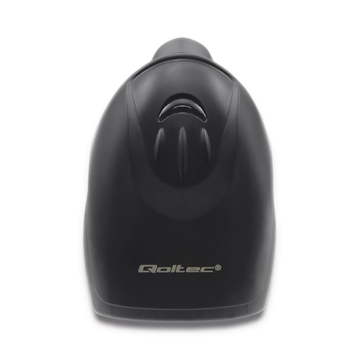 Skeneris qoltec 50866 lazerinis brūkšninių kodų skaitytuvas 1d | ccd | usb | juoda