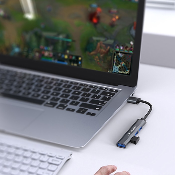 Centratorius adapteris usb 3.0 4in1 4x qoltec