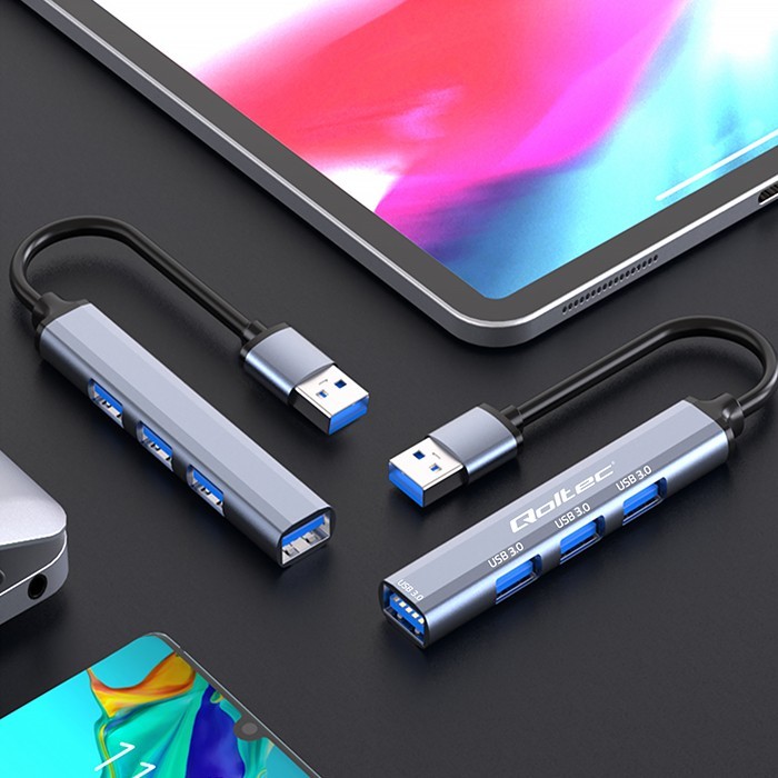 Centratorius adapteris usb 3.0 4in1 4x qoltec