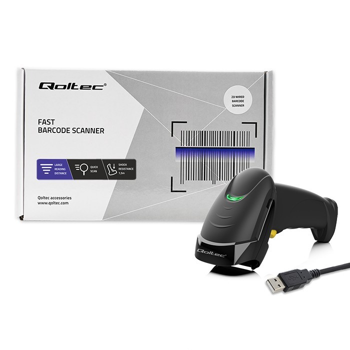 Qoltec laser barcode scanner 50853