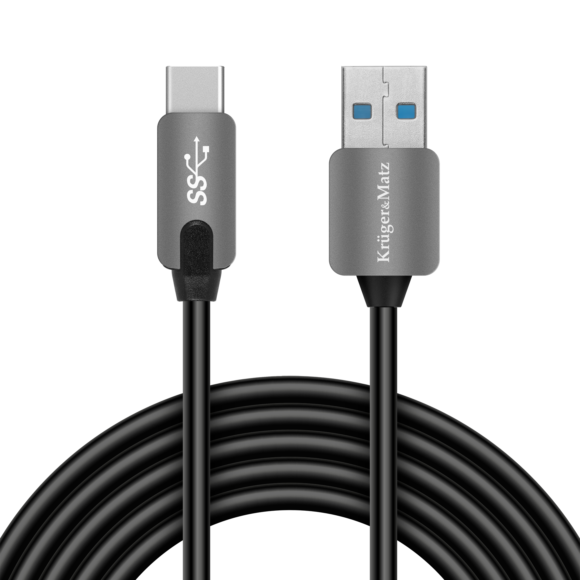 Usb kabelis 3.0 kištukas - c tipo kištukas 5 gbps 0,5 m kruger&matz