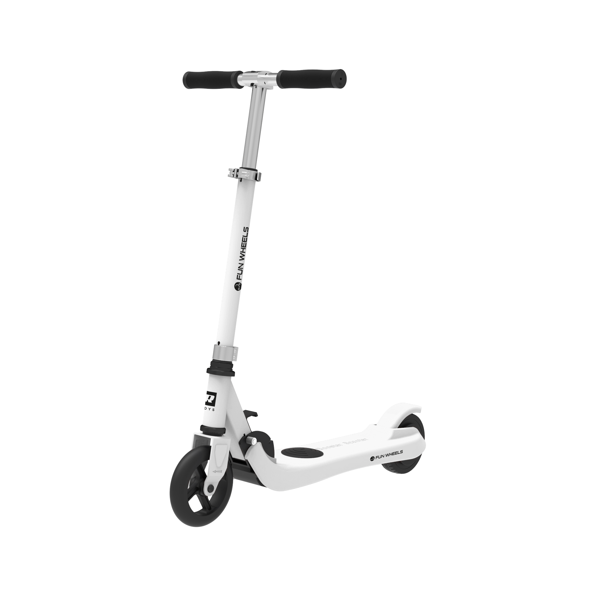 fun wheels white vaikiškas elektrinis paspirtukas
