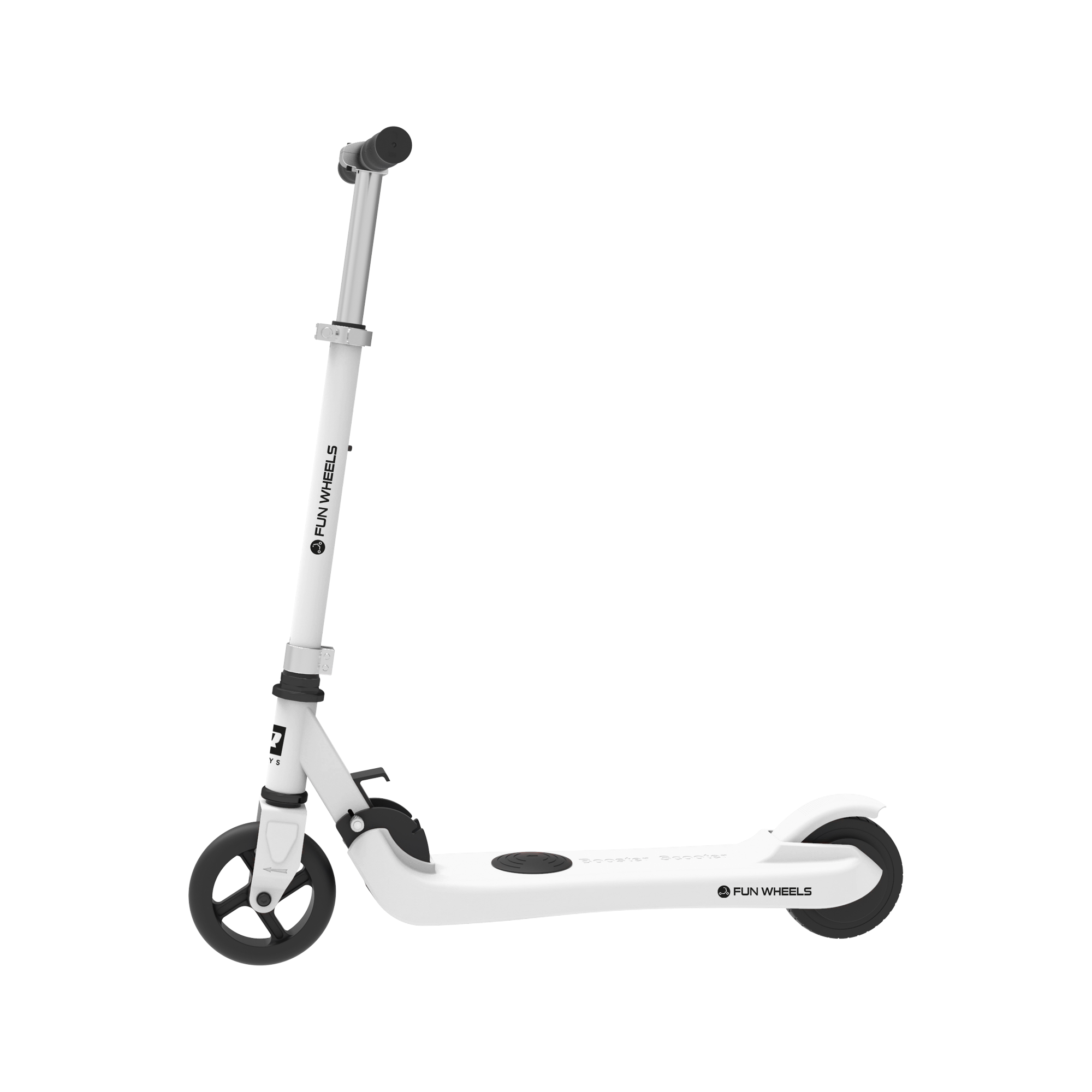fun wheels white vaikiškas elektrinis paspirtukas