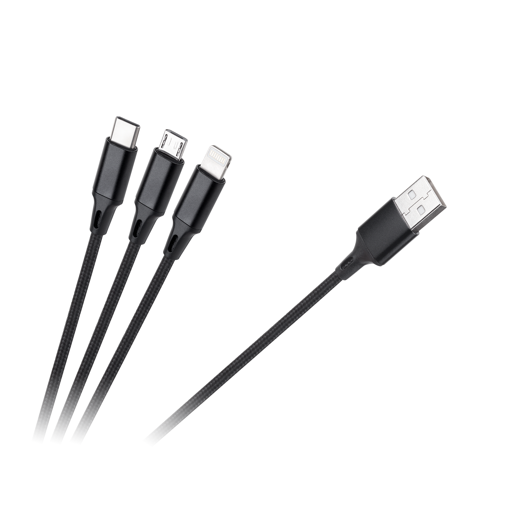Maitinimo laidas usb 3in1 microusb, c tipo usb, 