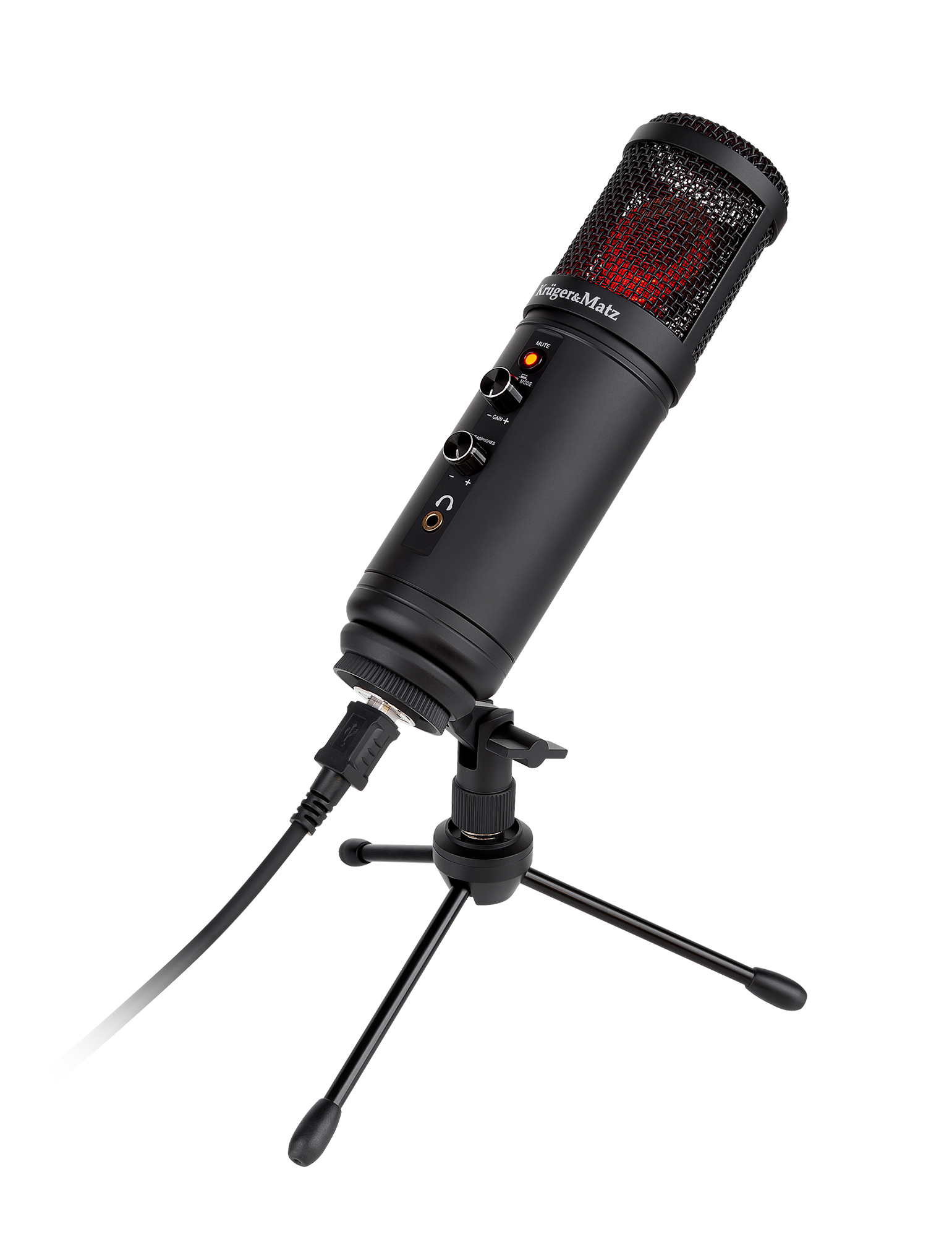 Usb žaidimų / vlogerių mikrofonas kruger&matz warrior gv-100