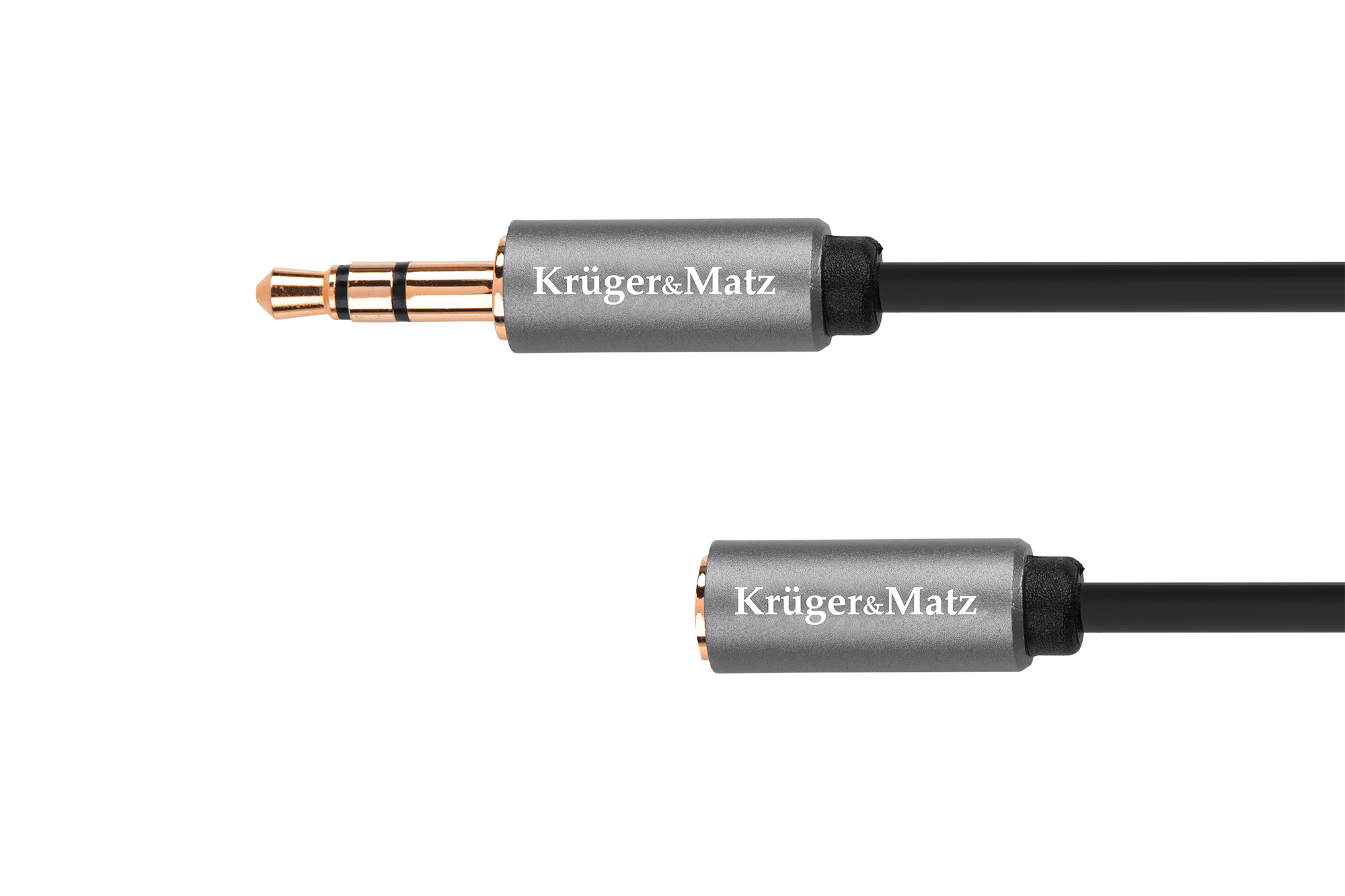 Audio laidas jungties kabelis 3,5 stereo kištukas - 3,5 stereo lizdas 1 m kruger&matz basic