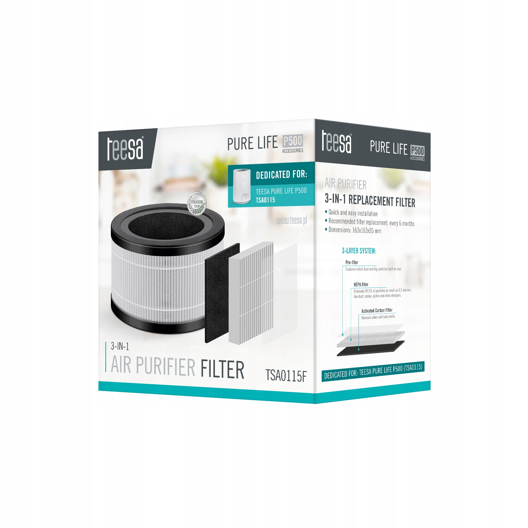Filtras oro valytuvui Tessa Pure Life P500